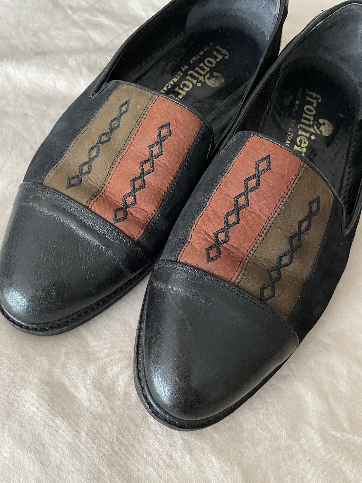 FRONTIERA by Stracam Italian Leather Shoes *NO SIZE APPROX 10-11 E Made in Italy