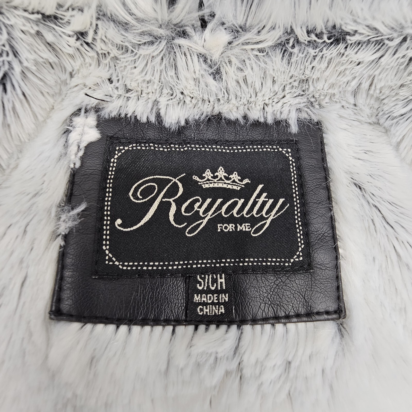 Royalty For Me Size Small Faux Leather Black Moto Jacket Plush luxe Lined Biker