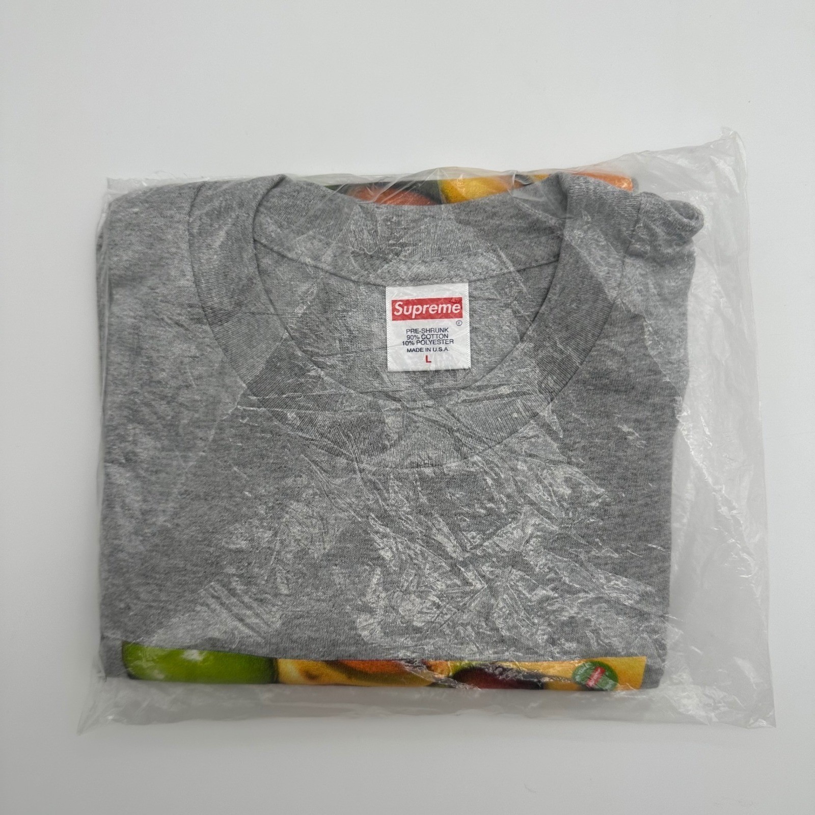Supreme Mens Grey Fruits Tee SS19 Graphic T-Shirt Large