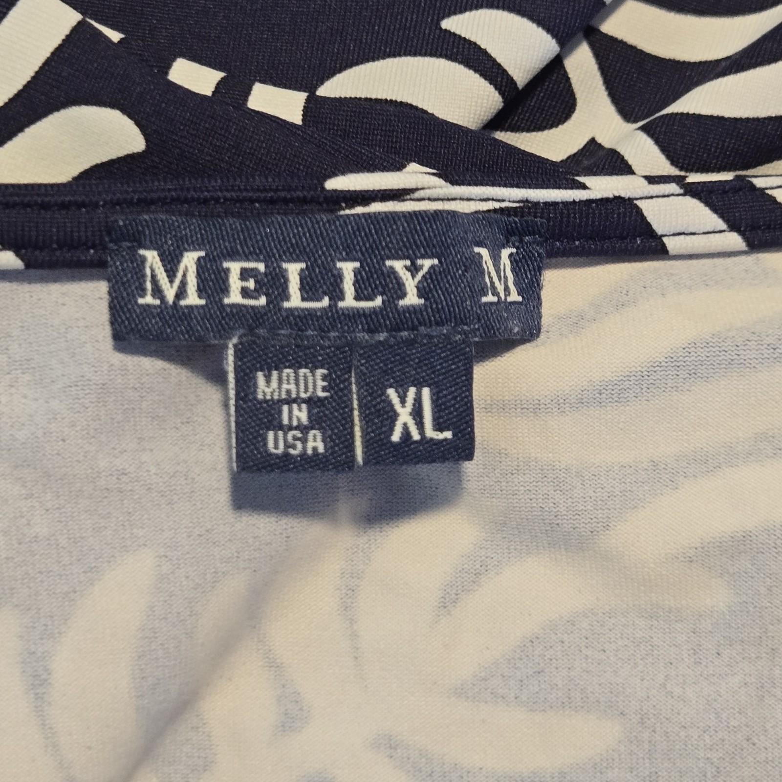 Melly M Womens Navy Blue Tropical Leaf Print Resort Stretch Jersey Jude Dress XL