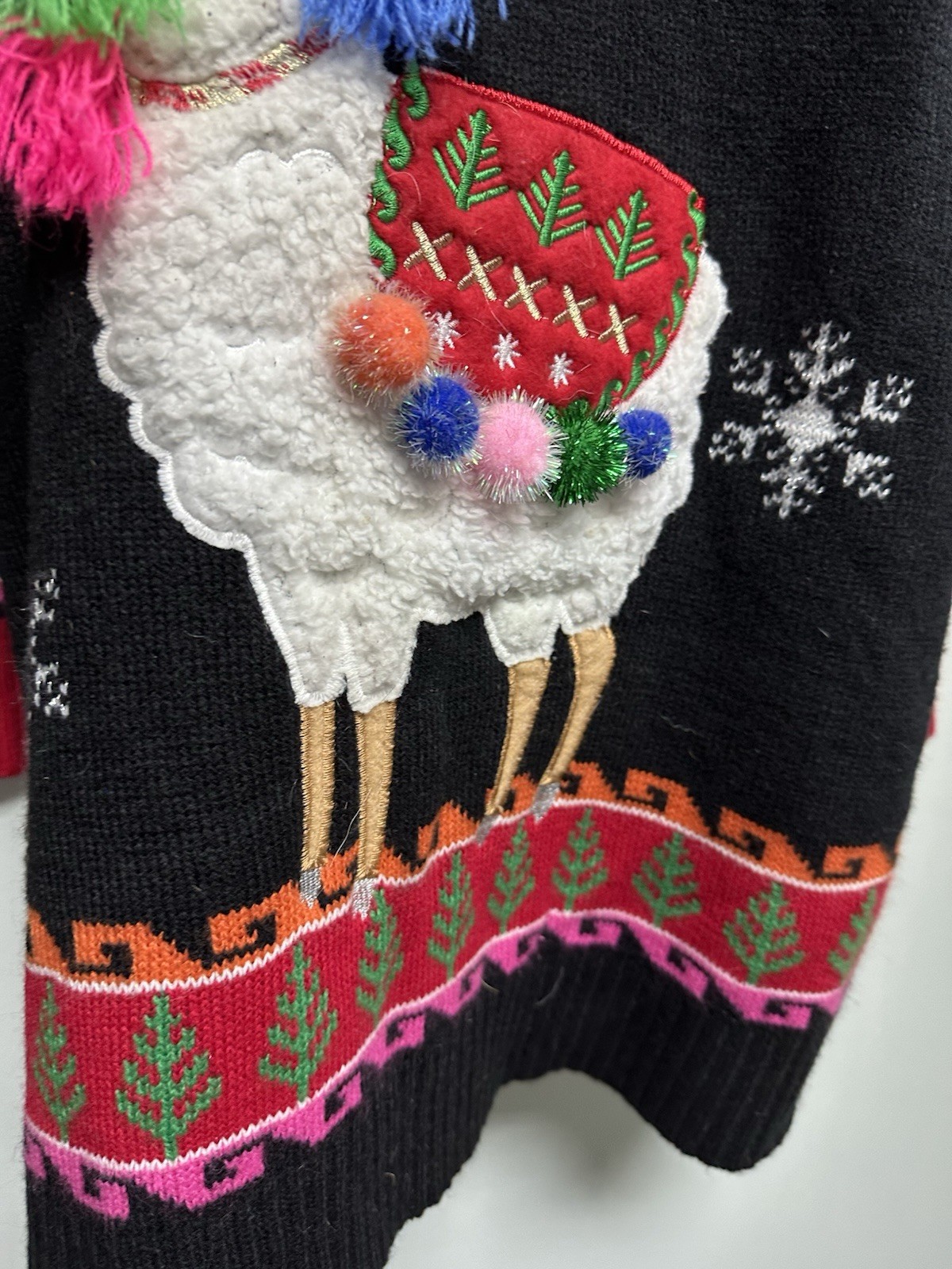 33 Degrees Women’s Sz Large Christmas Holiday Tunic Llama Ugly Sweater Party