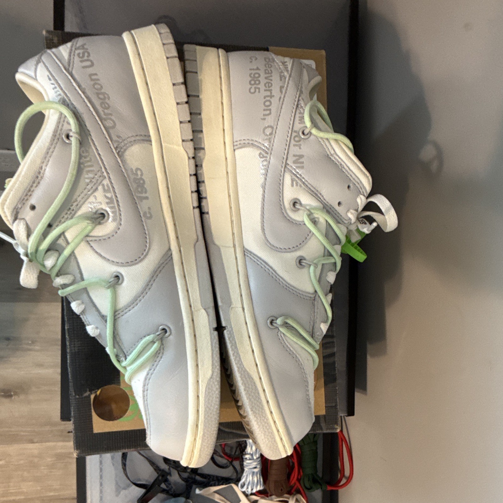 Nike Dunk Low Off-White White/Green Lot 07 of 50
