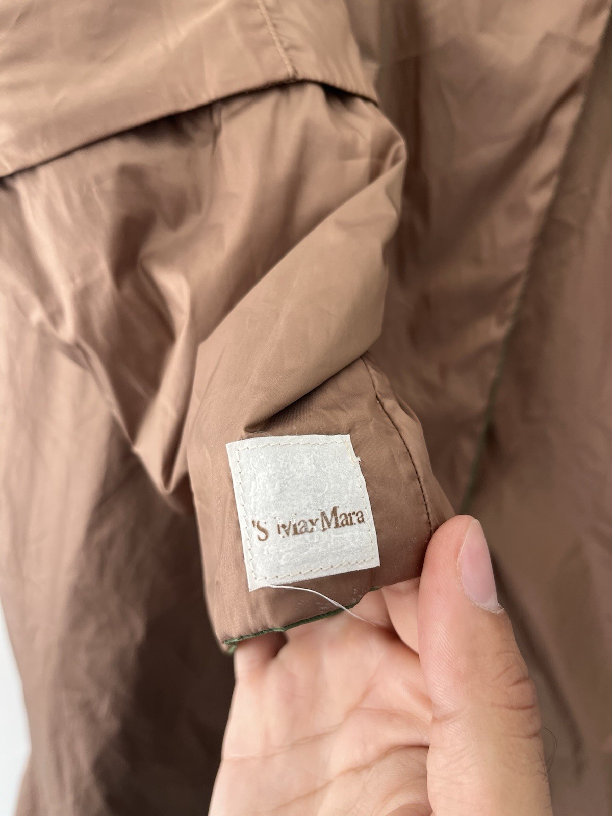 S Max Mara Reversible Trench Coat Green Brown IT36 / US4 Made in Italy jacket