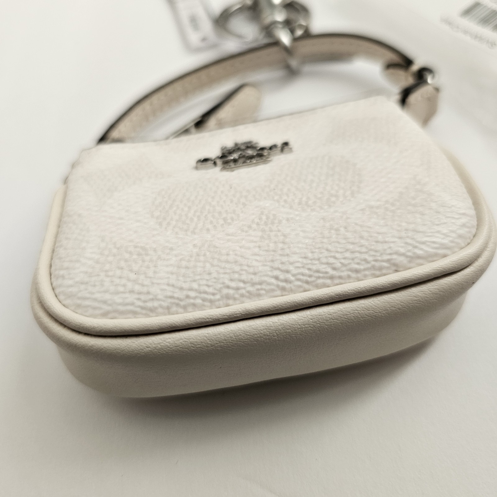 Coach ~ Mini Nolita Bag Charm In Signature Canvas White/Chalk CX067 NWT