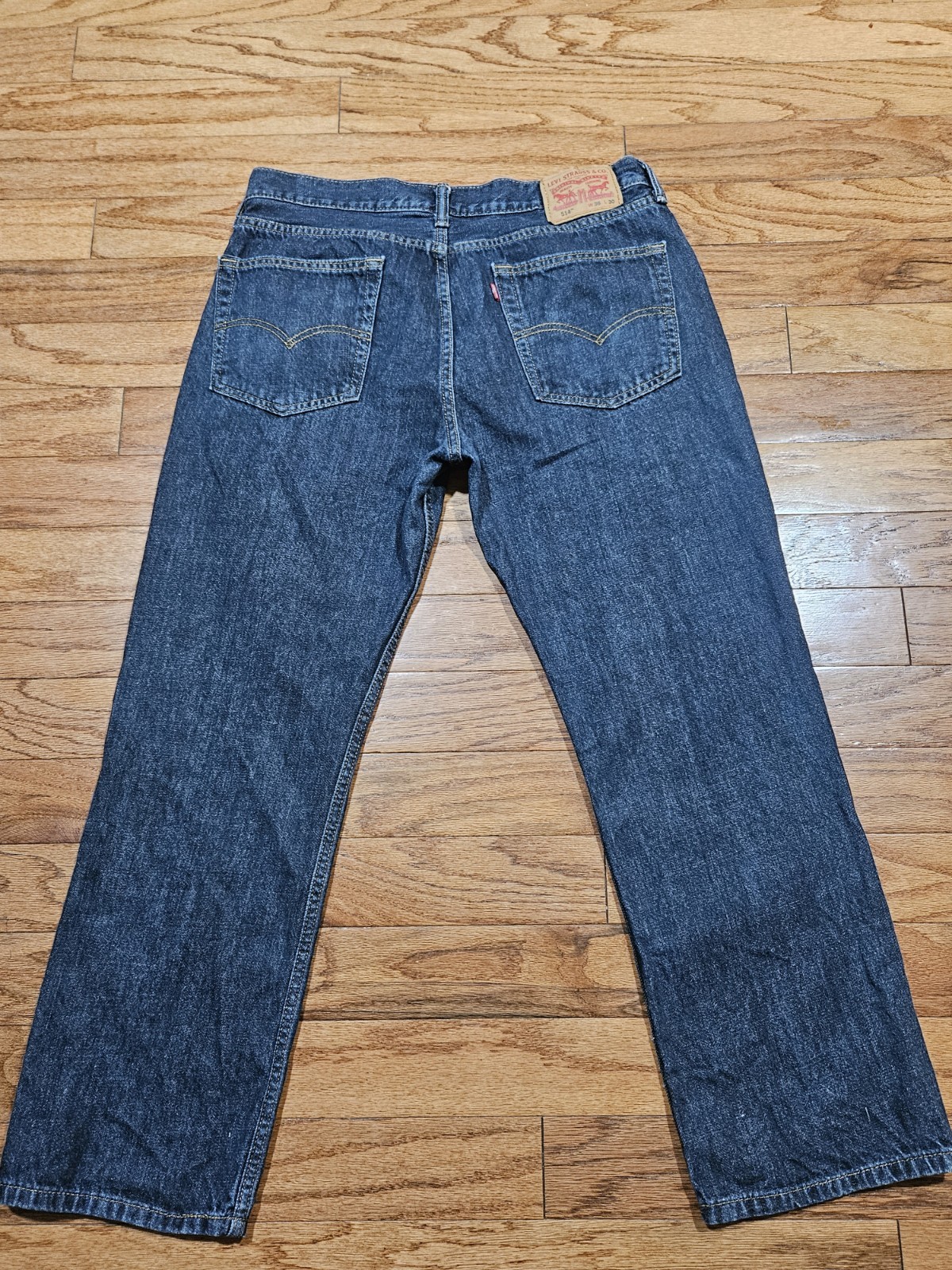 Levi’s 514 Men’s Bootcut Dark Wash Blue Jeans, Size 36×30
