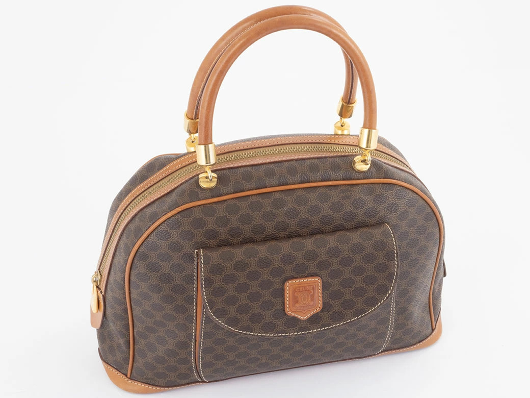 CELINE Macadam MC97 Tote PVC / Leather Brown Unisex Bag #URB376