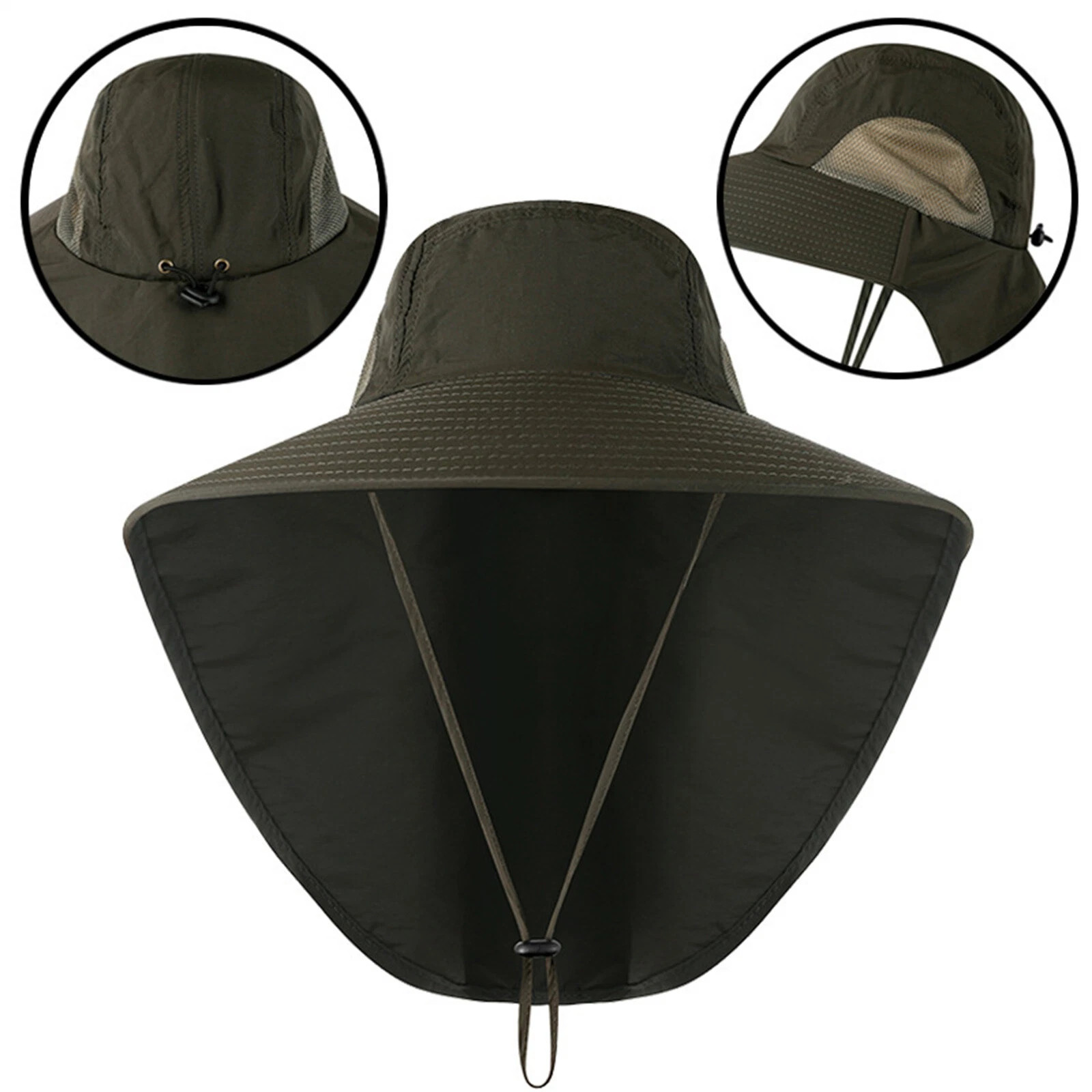 Sun Hat for Men Women with Neck Flap Wide Brim Sun Hat UPF 50+ UV Protective USA