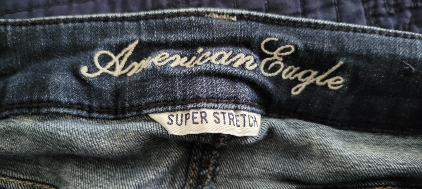 American Eagle Super Stretch Skinny Jeans Womens 4 Blue Denim Dark Wash Jeggings