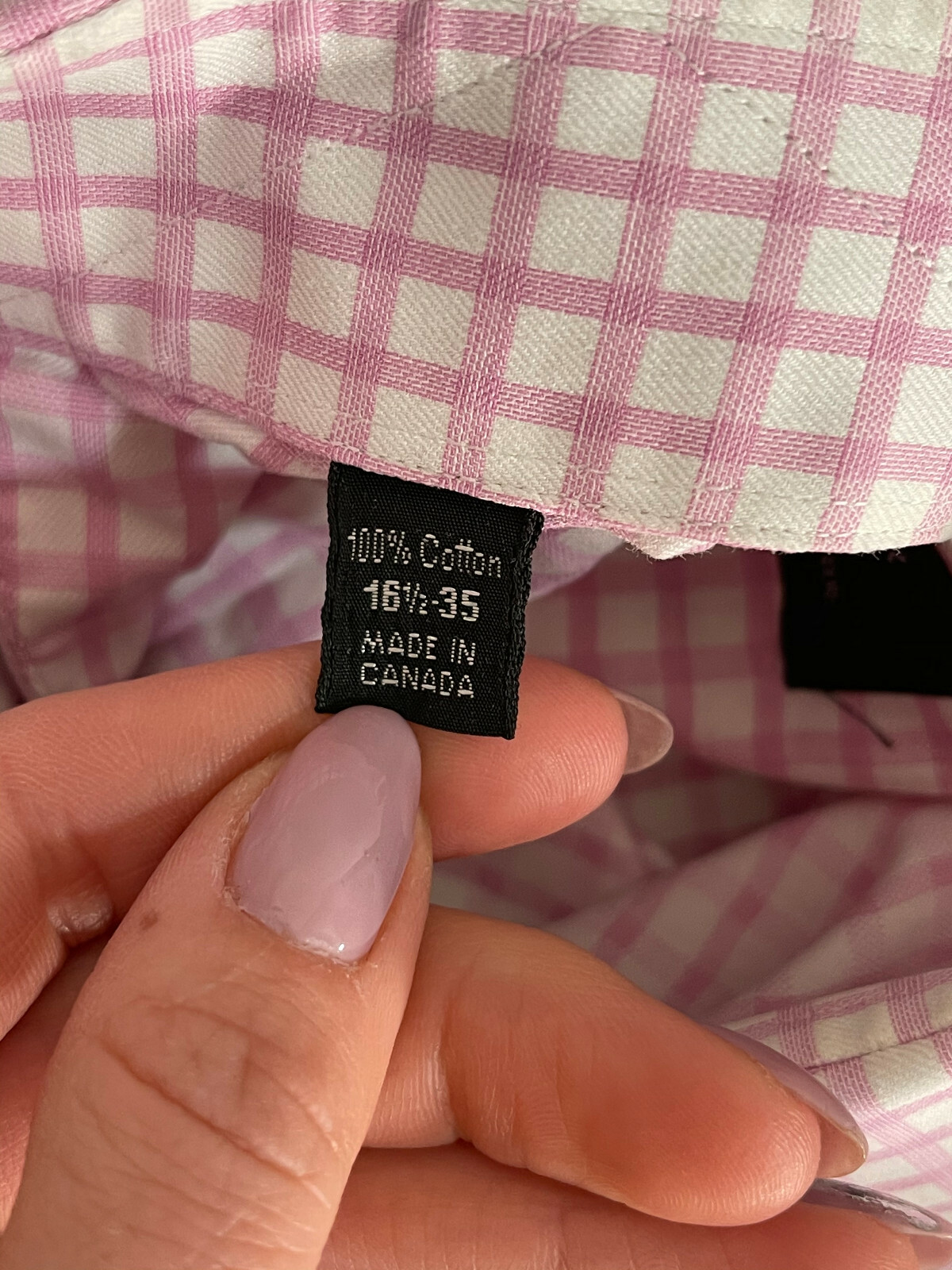 Saks Fifth Avenue Men’s White/Pink 100% Cotton Long Sleeve Dress Shirt Sz 16 1/2