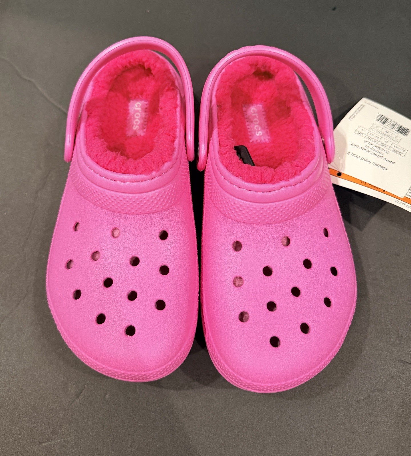 Crocs Kids’ Classic Lined Clog | Kids’ Slippers, Pink, J 2