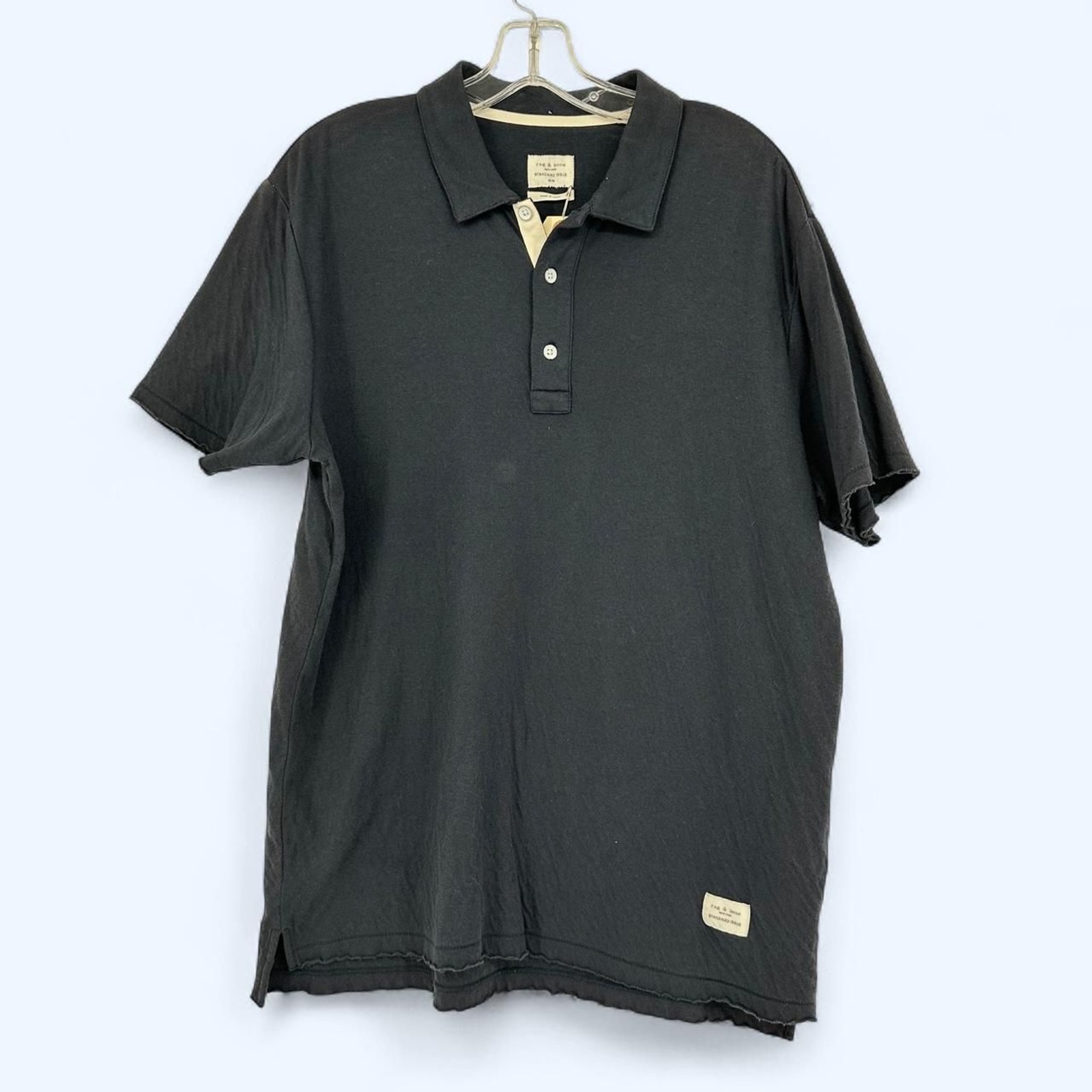 Rag-bone Men’s Black and Grey Polo-shirts