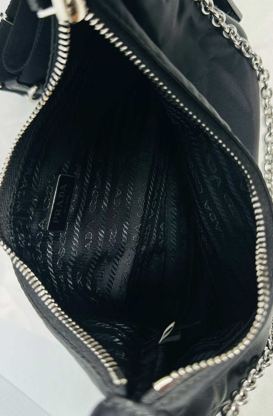 Authentic PRADA RE-Edition 2005 Shoulder Bag Black Nylon