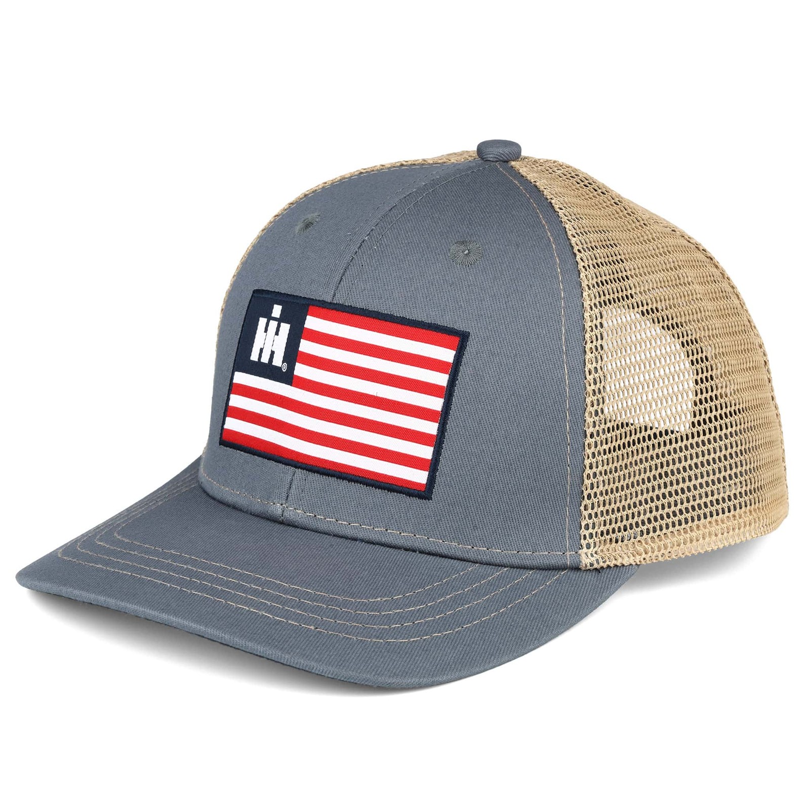 International Harvester Two-Tone USA Flag Trucker Cap A3483