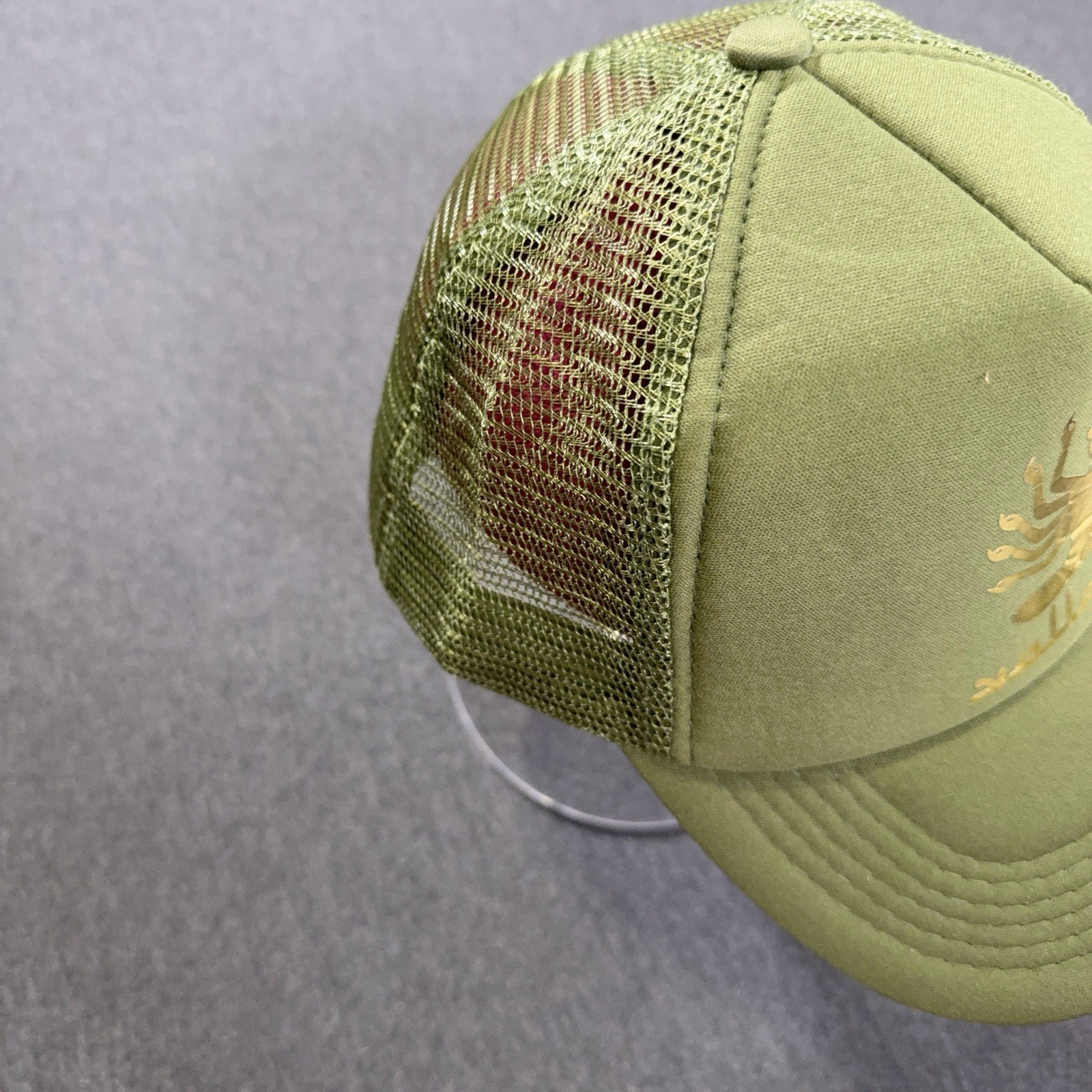 Mandala Trucker Hat OSFA Green Deity Mesh Back Adjustable Logo Outdoor