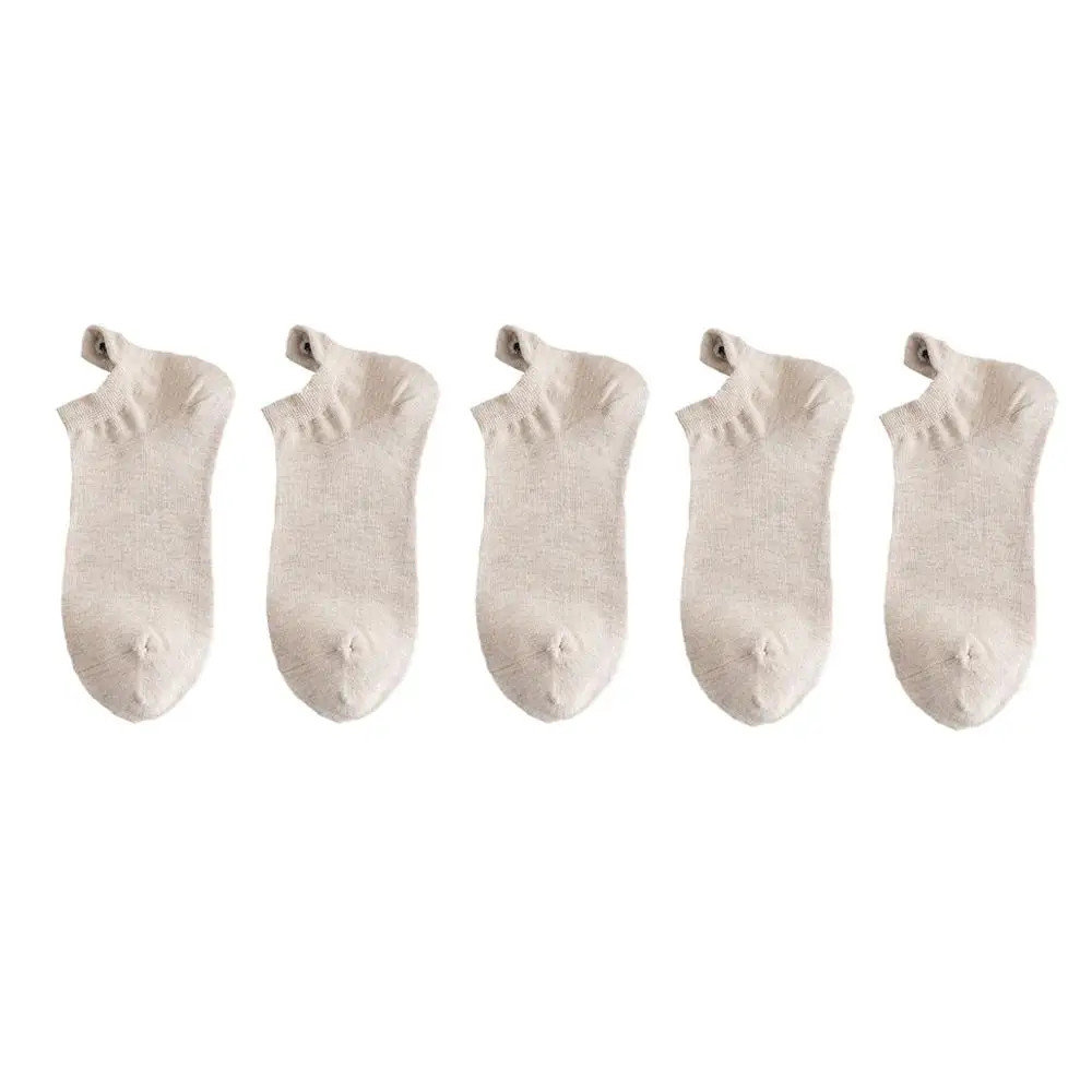 5 Pairs/Pack Kawaii Embroidered Expressio Women Socks Happy Fashion Ankle Funny