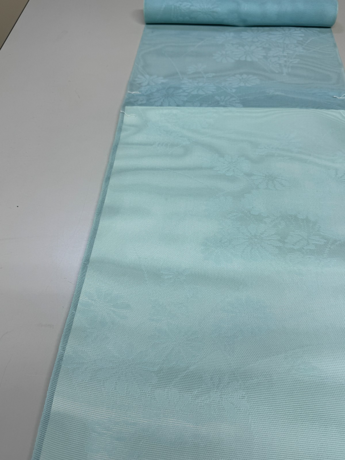 Japanese Vintage Kimono Fabric cloth Boro silk Blue tradition 35.4×13.7 in
