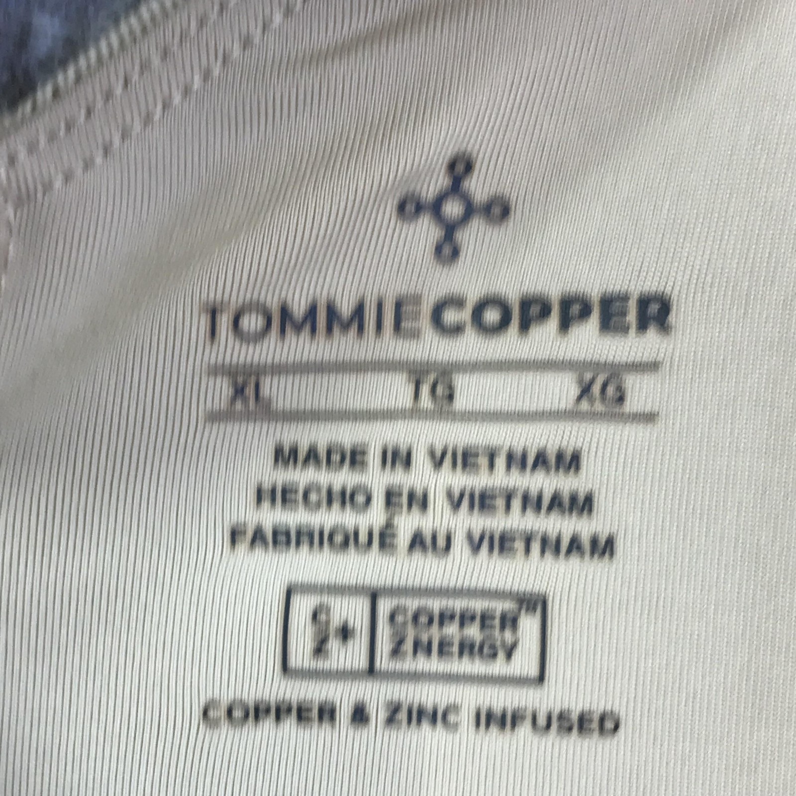 Tommie Copper Sports Bra Womens XL Zip Front Shoulder Support Copper Znergy