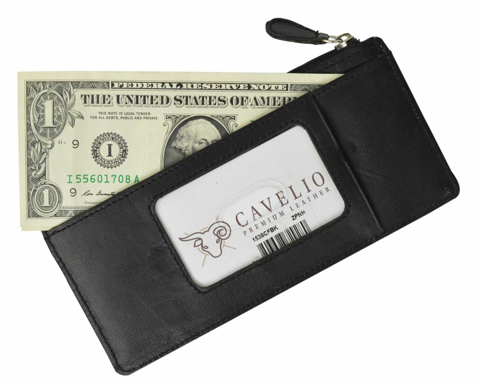 Cavelio Women’s Genuine Leather ID Credit Card Holder Wallet Slim Purse Colors