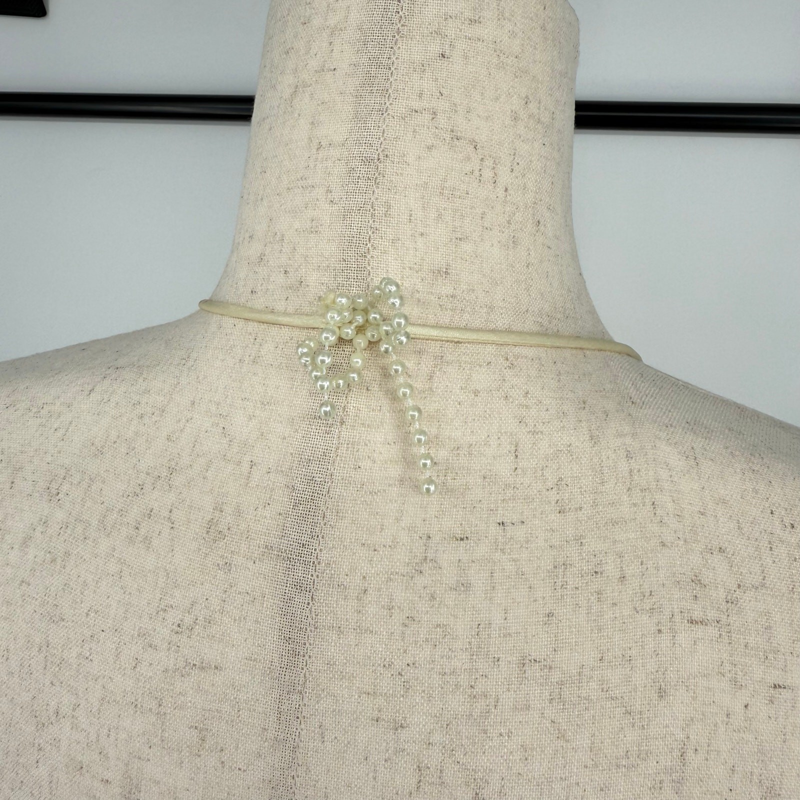 VTG 90s y2k Women’s Cream Floral Dalia Drop Basque Waist Corset Halter Dress XL