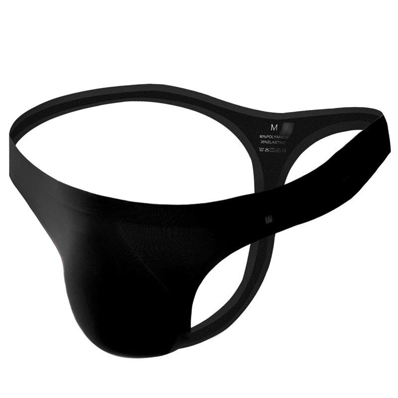 Ultra-thin Seamless Thong Men G Strings Briefs Pouch Ice Silk Underwear T-back