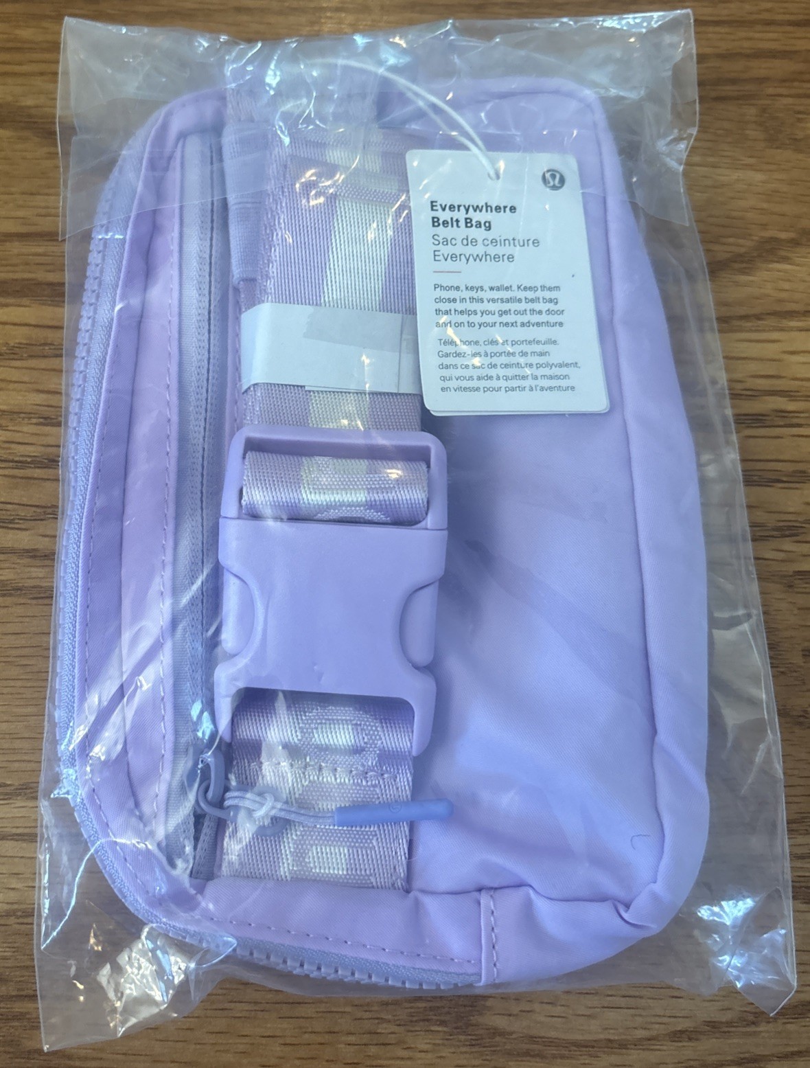 NWT Lululemon Everywhere Wordmark Crossbody Belt Bag 1L – Lilac Purple/Silver