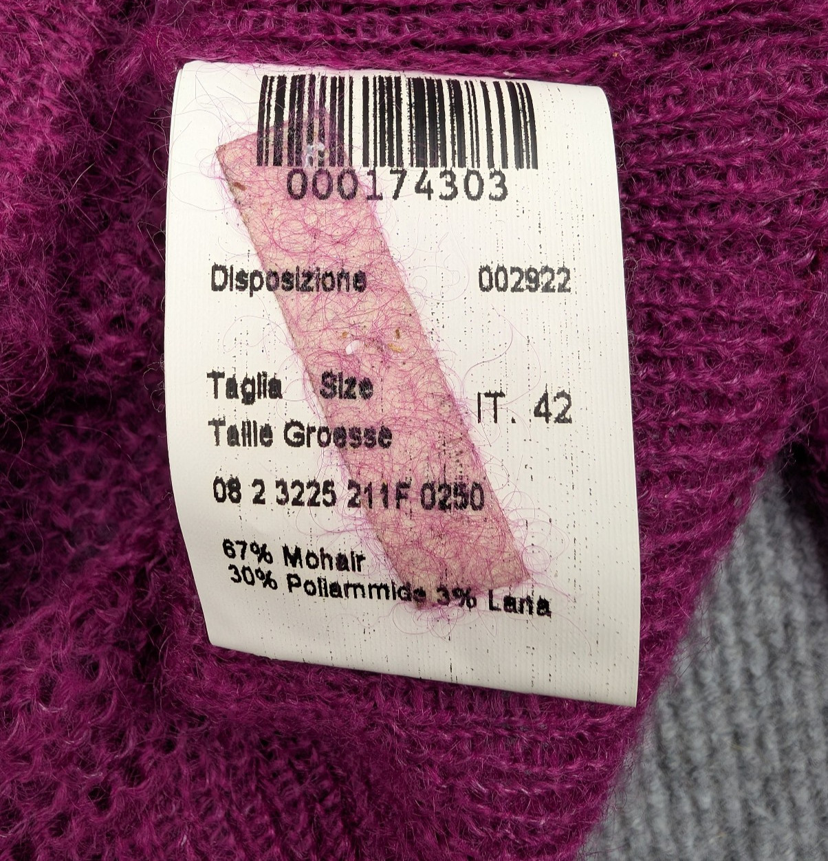 Piazza Sempione Mohair Sweater Womens IT42 US Medium Cardigan Italy Old Money
