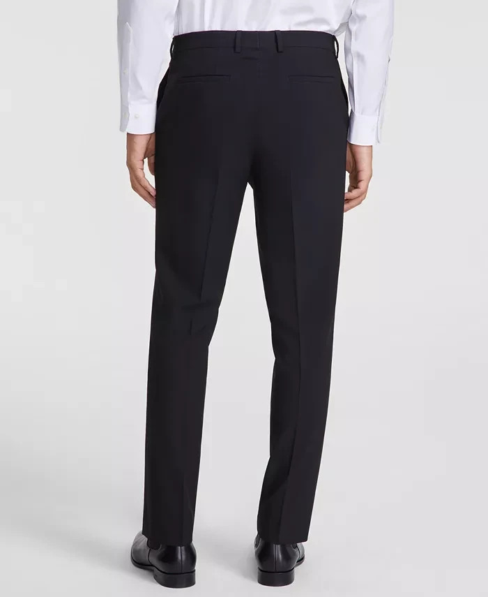 $520 DKNY Men’s Black Modern Fit Nested 3 PC Vested Suit 42 R 35 x 32 zjl0626a