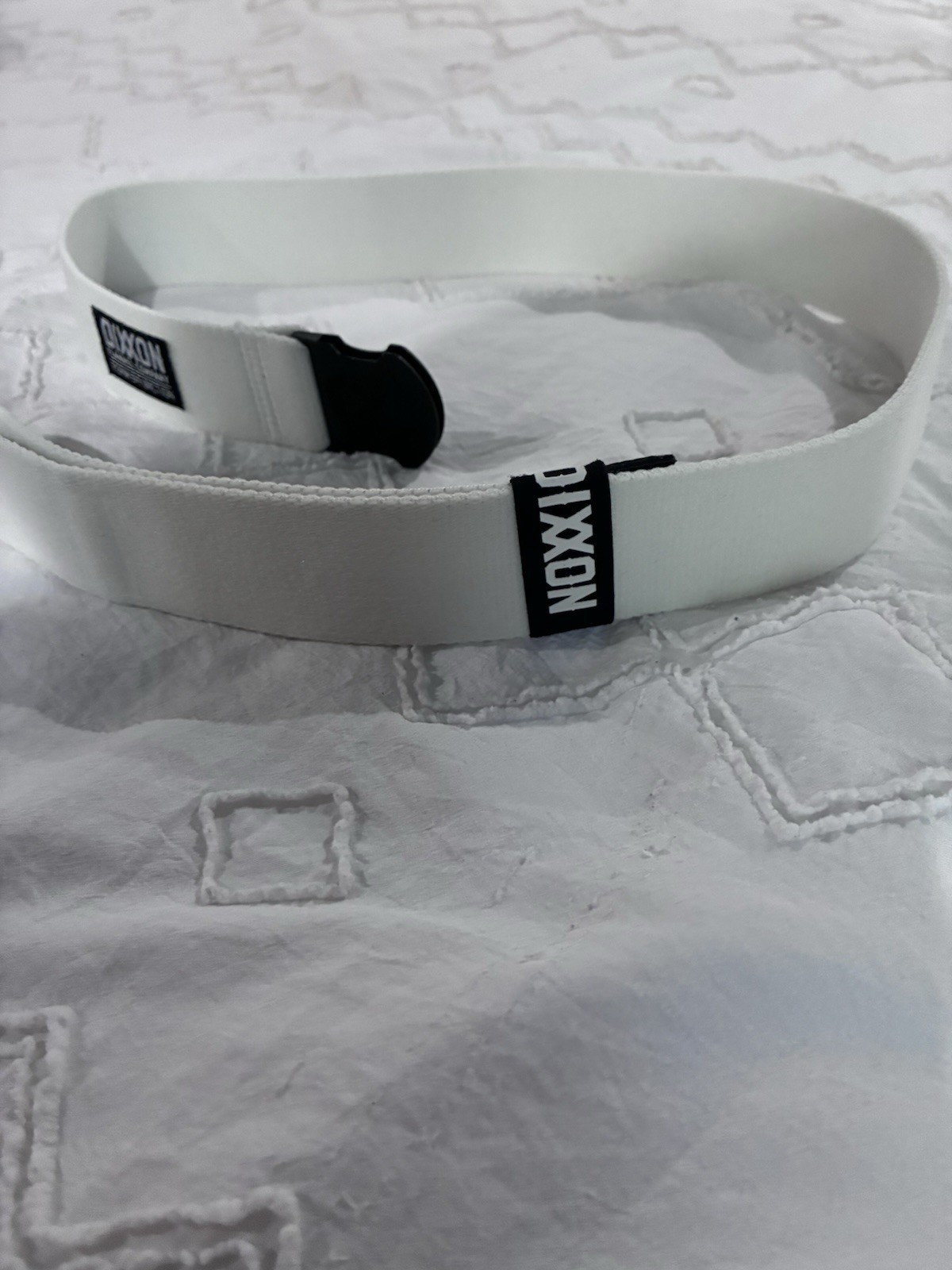 Dixxon Unisex Slim Elastic Stretch Belt White