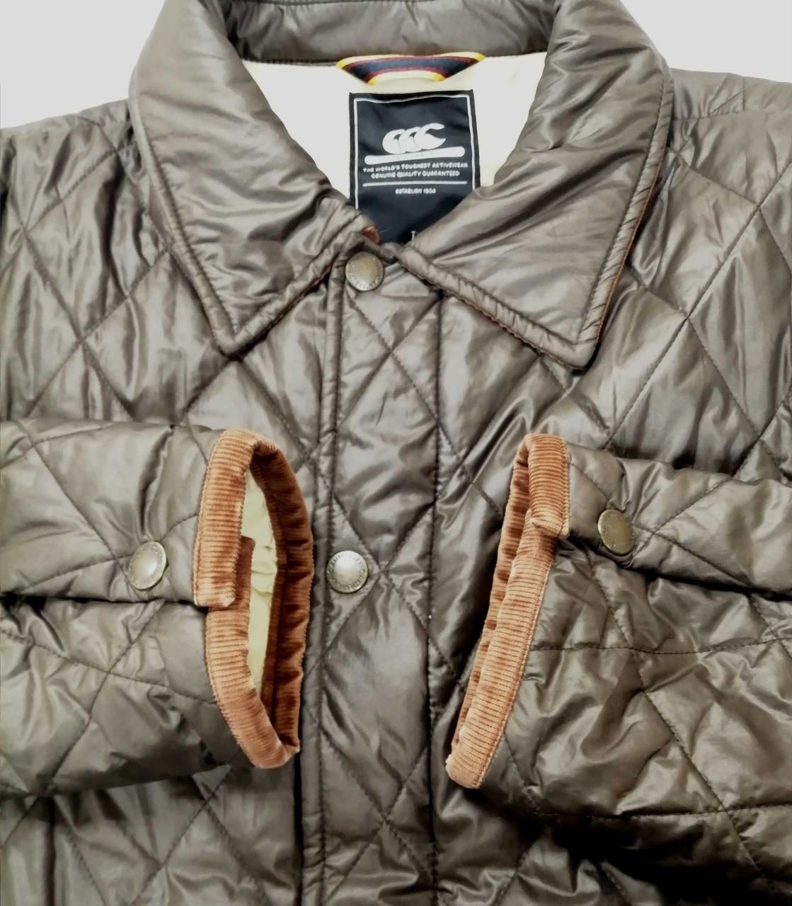 CANTERBURY Zip-up Quilted Blouson Brown Used