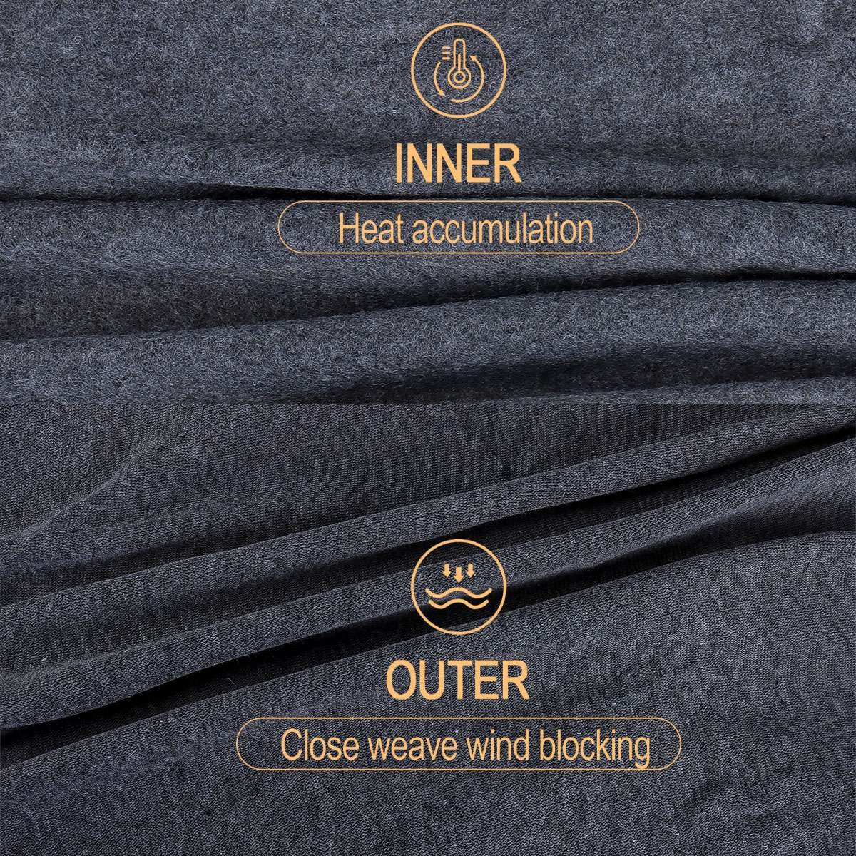 Men’s Fleece Lined Long Johns Thermal Underwear Base Layer Set for Cold Weather