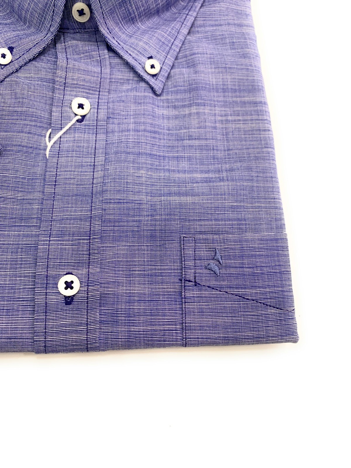 NI3111 NAVIGATE FLAMED COTTON SHIRT BUTTON-DOWN HALF SLEEVE SOLID COLOR