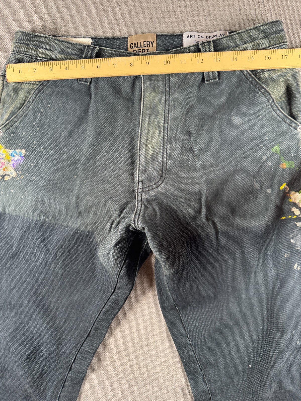 Gallery Dept. Black LA Flare Painted Carpenter Pants Size 33 Made In USA