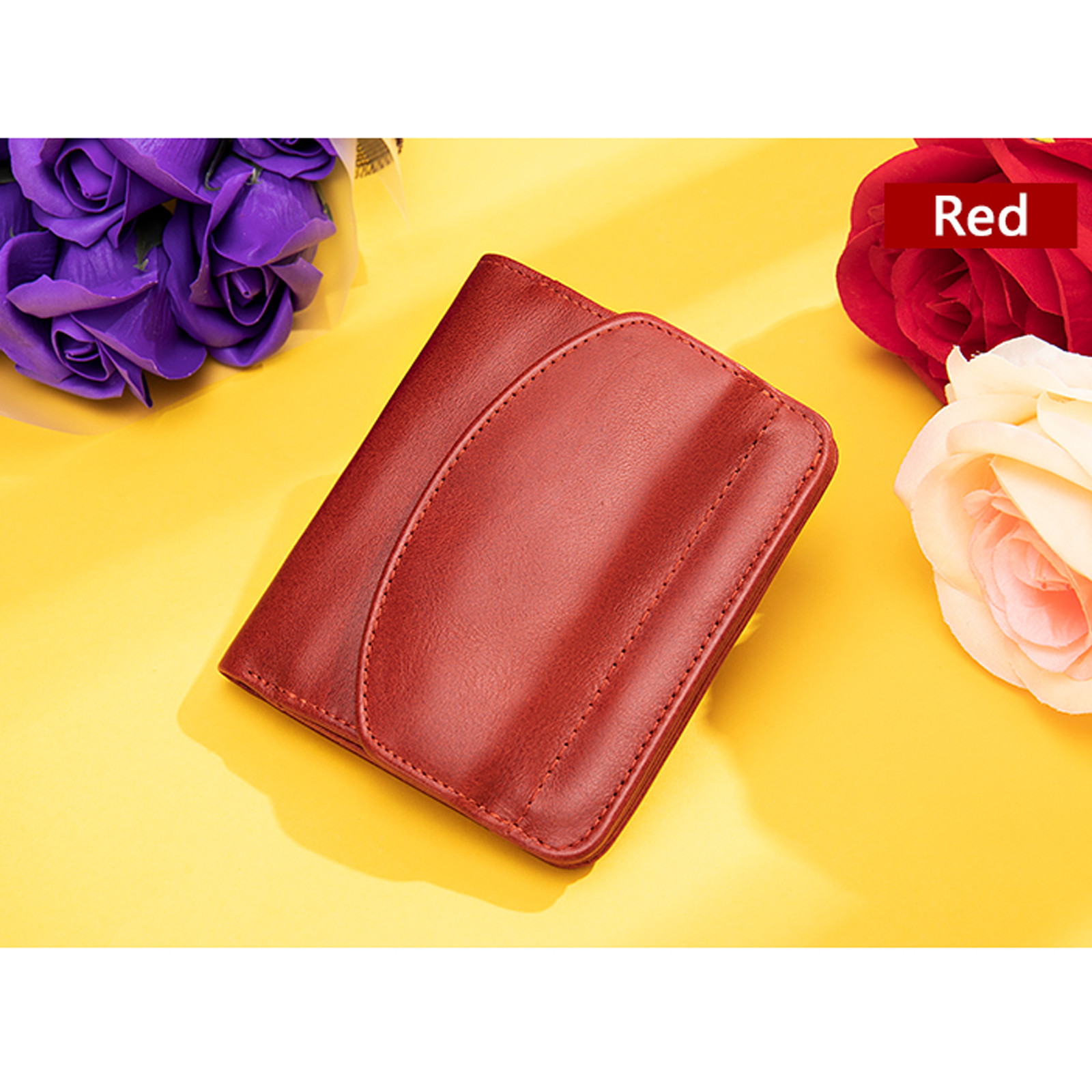 RFID Multi-functional Leather Wallet 8 Card Slots Coin Pocket Compact Stylish