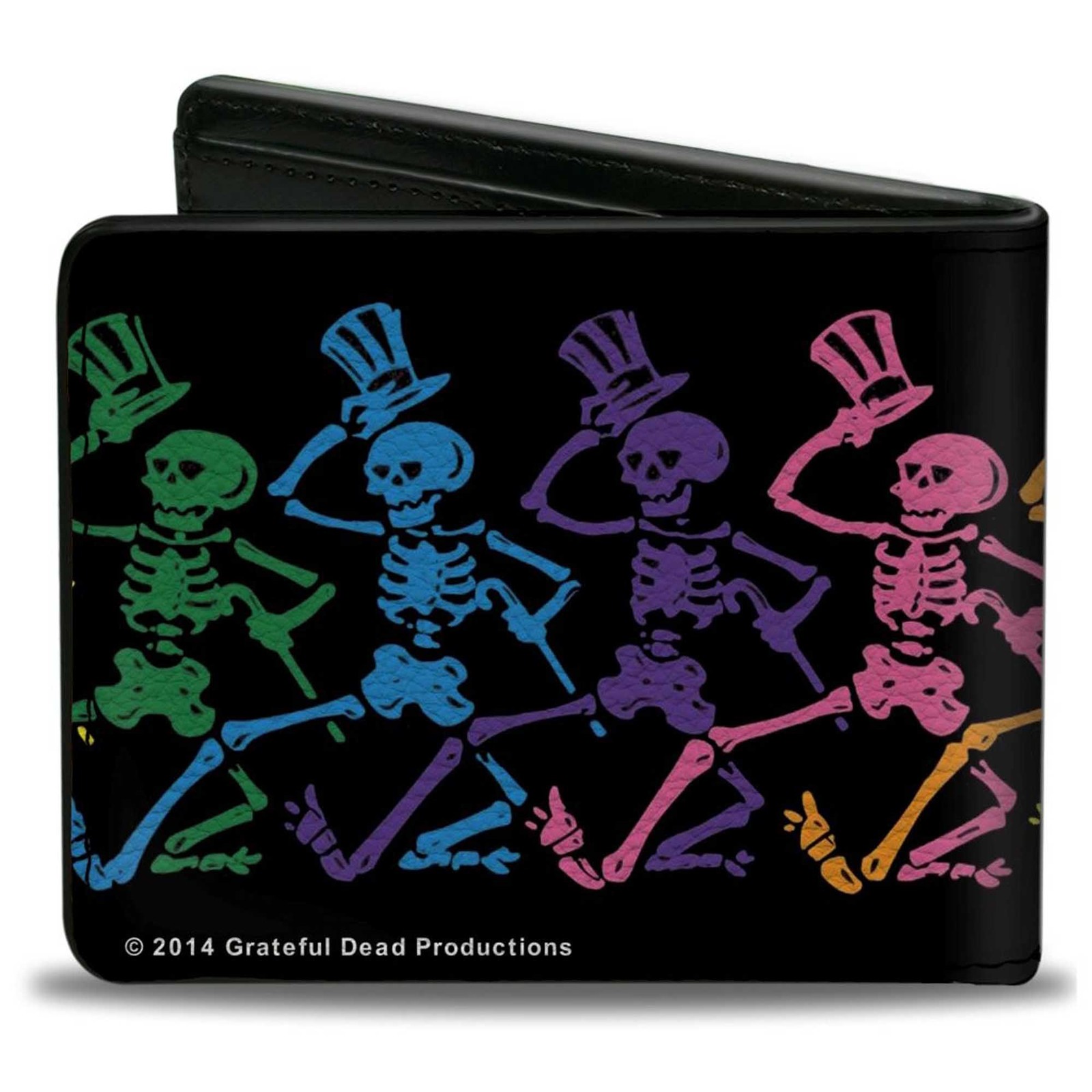 Bi-Fold Wallet Dancing Skeletons Black/Multi Color