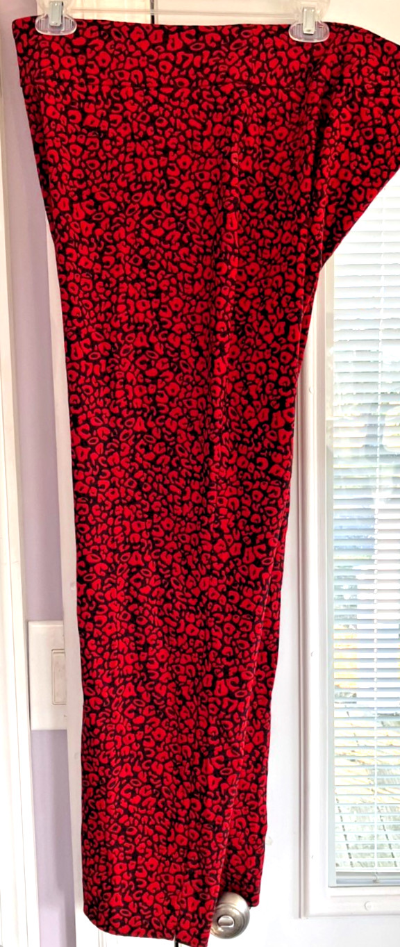 NWOT SZ 16 COUNTERPARTS RED & BLACK RAYON NYLON SPANDEX PANTS Women’s #MA02