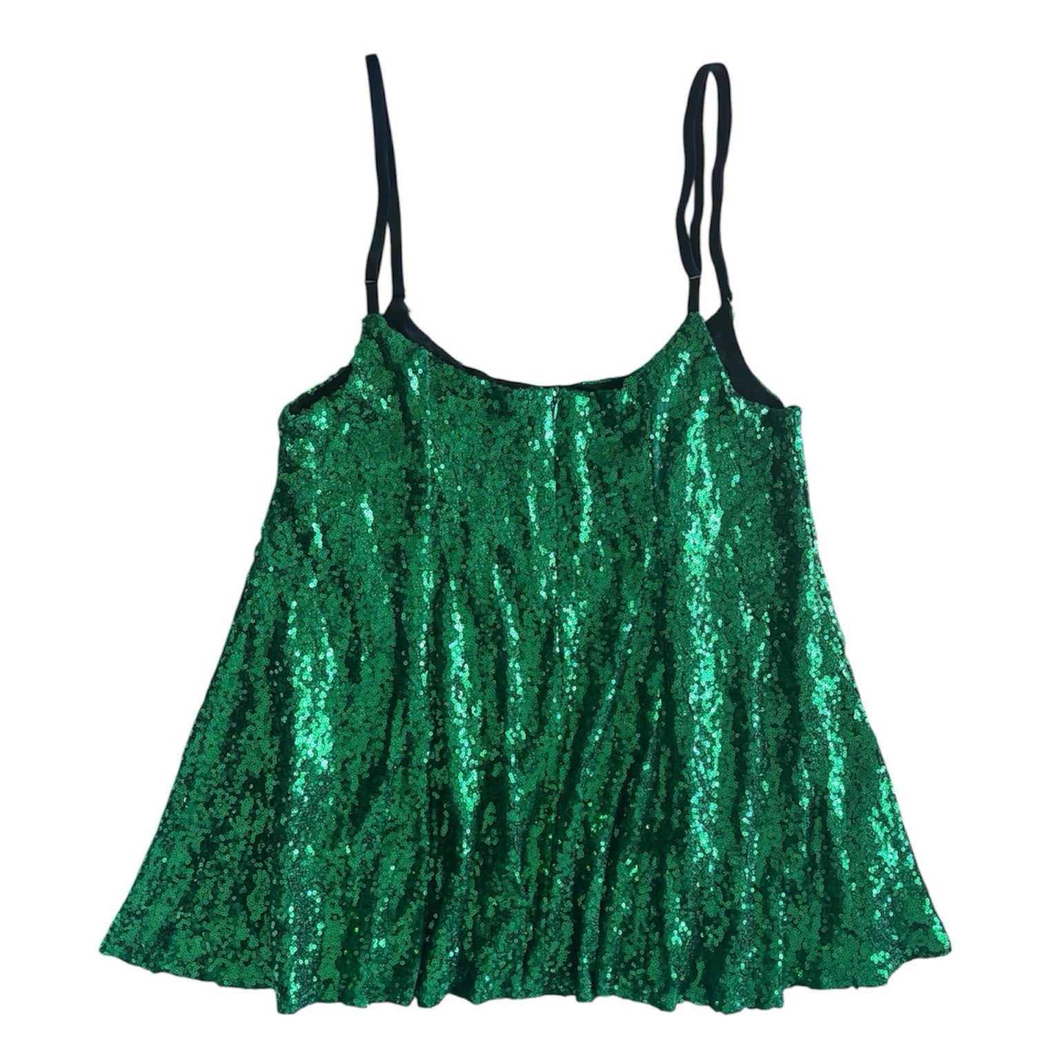 Dazzling Emerald Green Sequin Cami – Size Medium