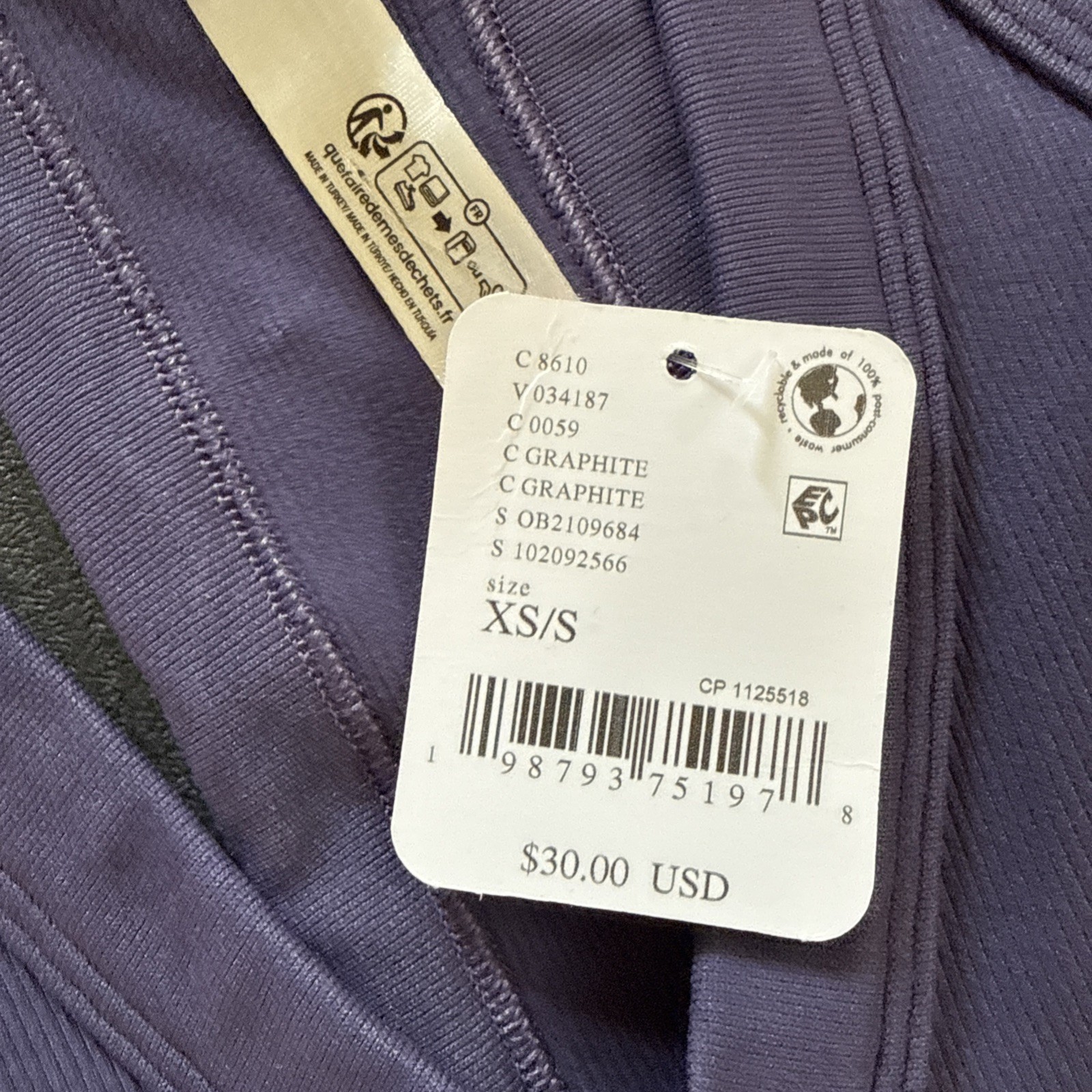 FP Movement Women’s All Clear V Neck Cami Graphite Xs/s Nwt$30
