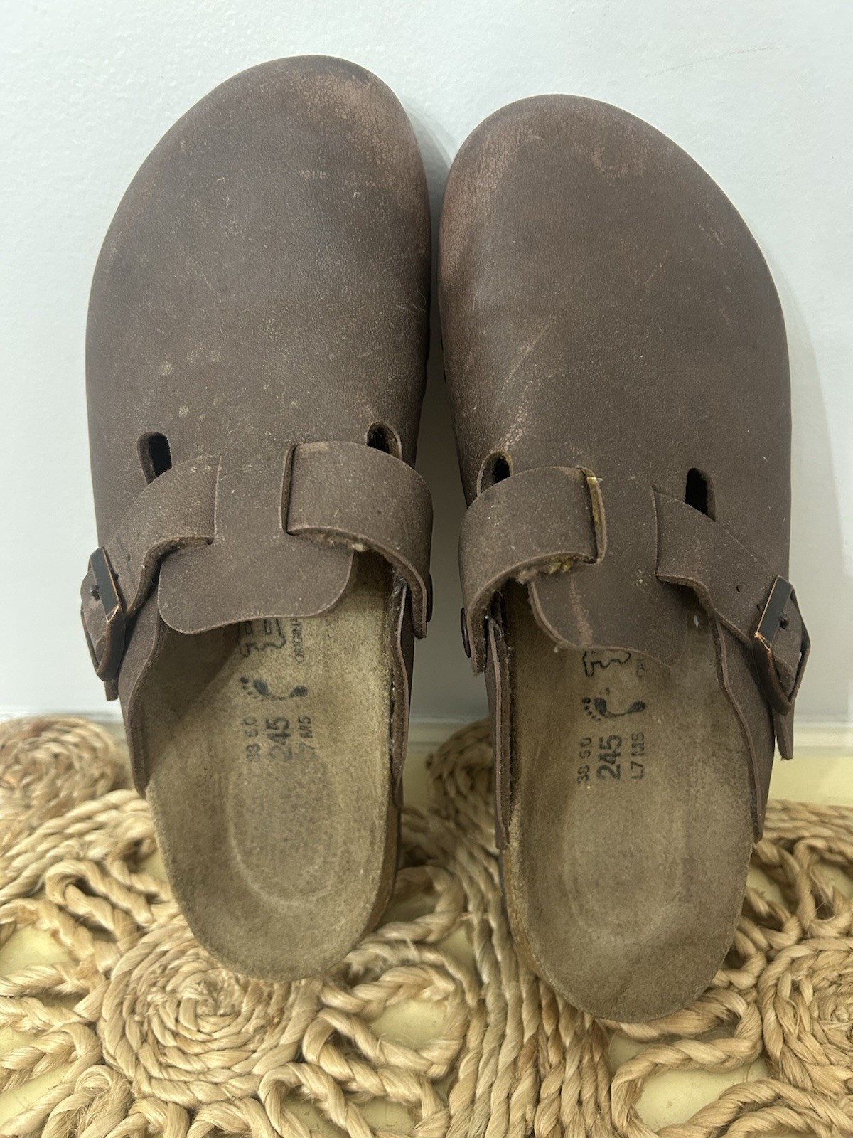 Birkenstock Birkis Boston Style Brown Slip On Clogs Size EU 38 US 7.5