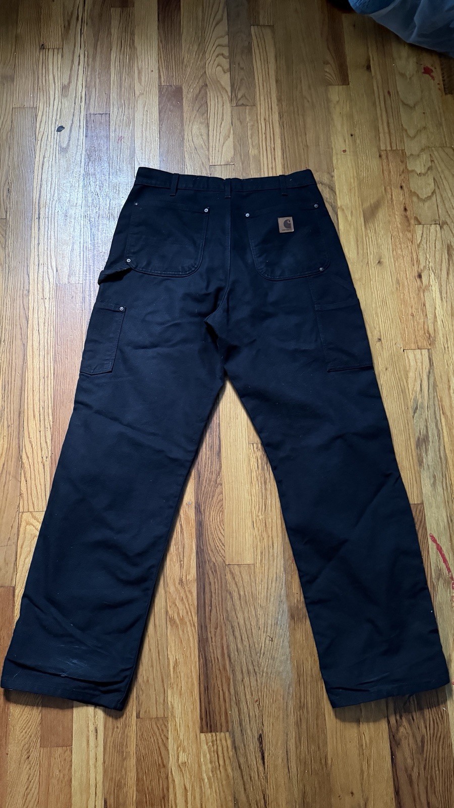 Carhartt B01 Firm Duck Double-Knee Work Dungaree – Black Size 32-32 clean 🧼