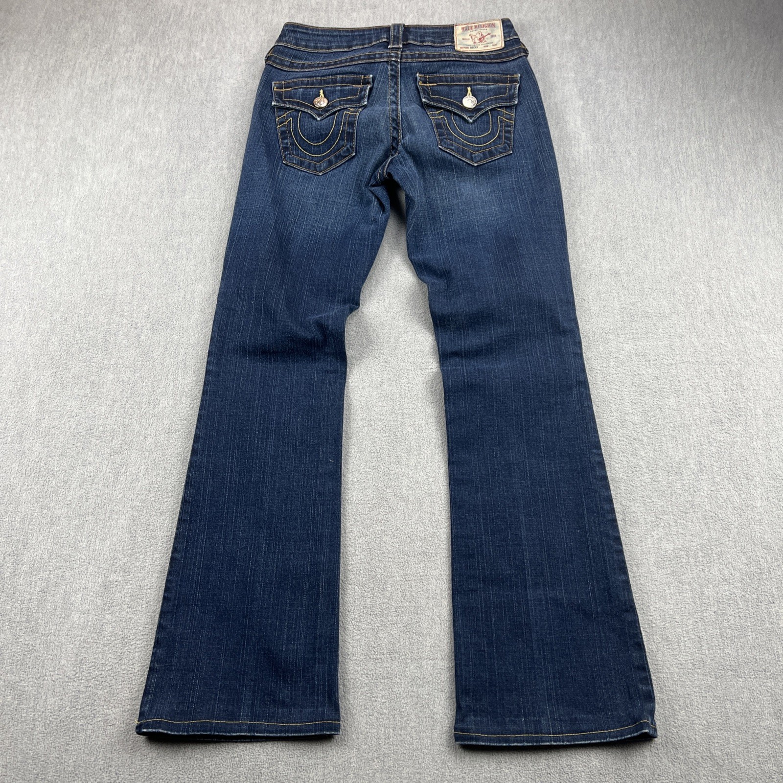 True Religion Becky Jeans Women’s 26 (28×30*) Bootcut Low Rise Flap Pockets USA