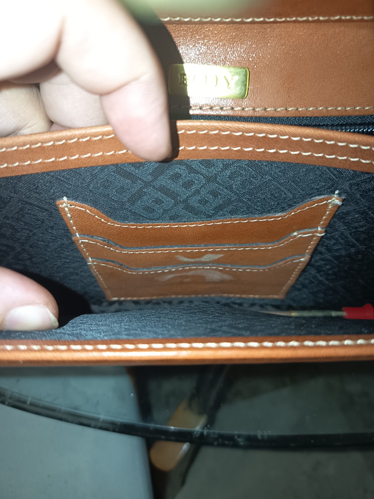 Bally Vintage Executive Foldover Organizer Brown Leather Clutch Bag (Unisex)