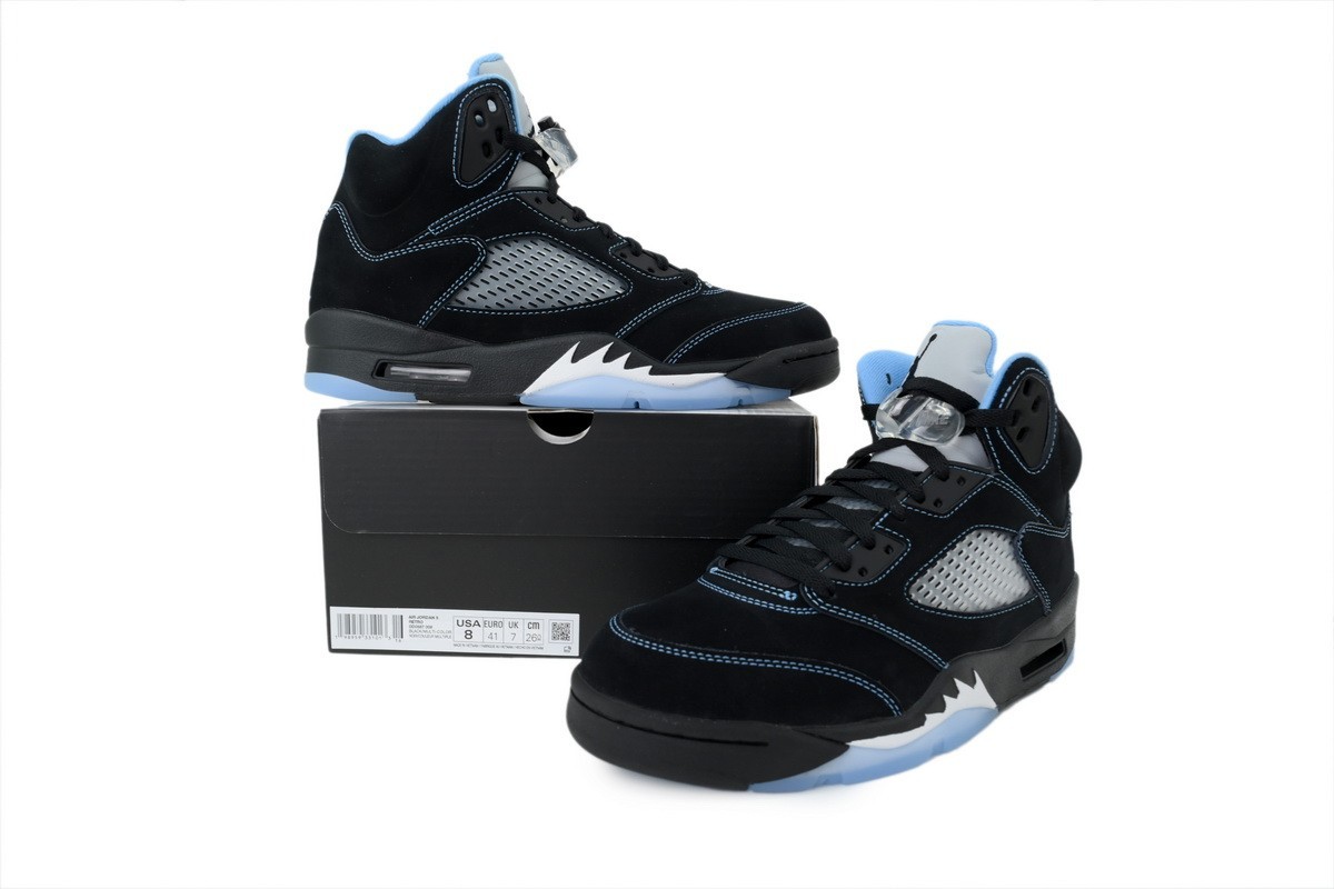 Jordan 5 ‘Black University Blue’ 2026 High Top Baketball Shoes DD0587-008