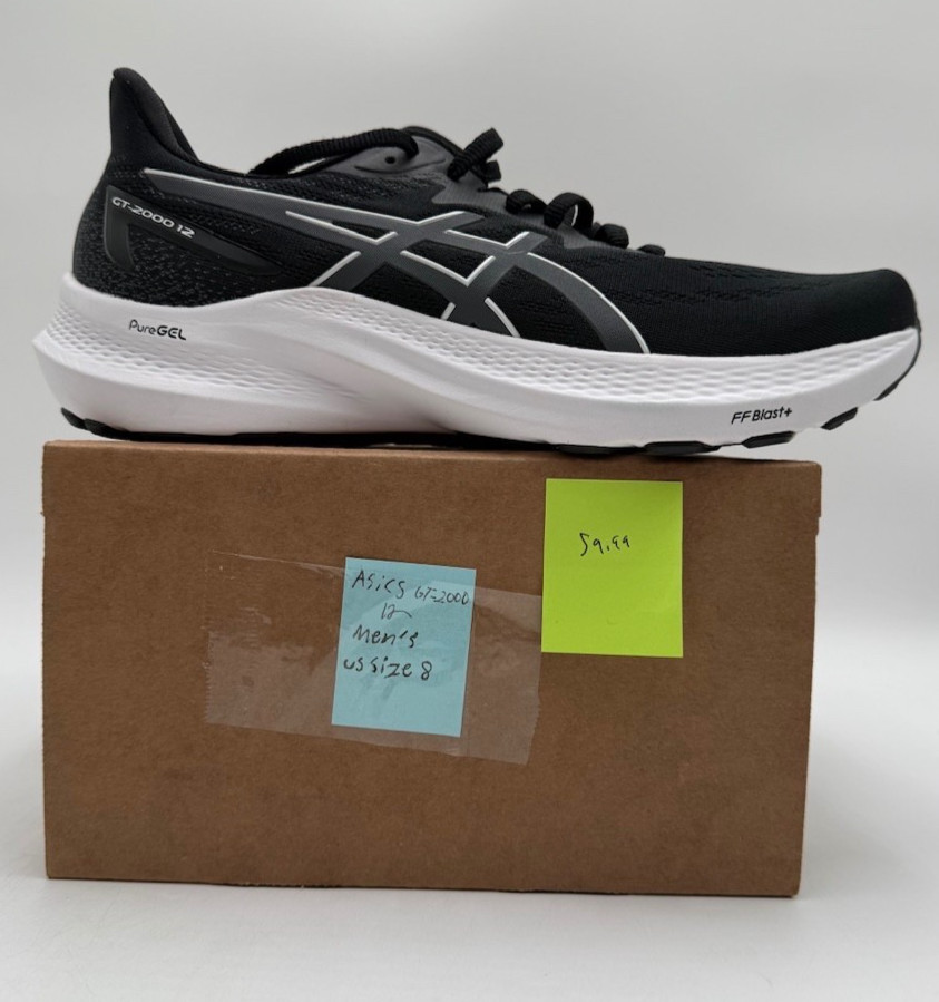 ASICS GT-2000 12 Men’s NEW Running Sneaker Black US Size 8