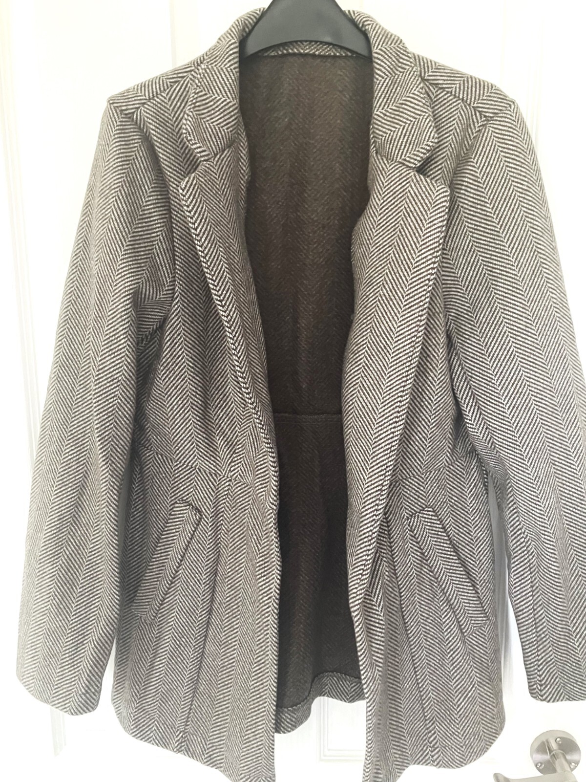 SheIn Ladies Brown Tailored Basic Jacket Size XS Open Closure for All Seasons