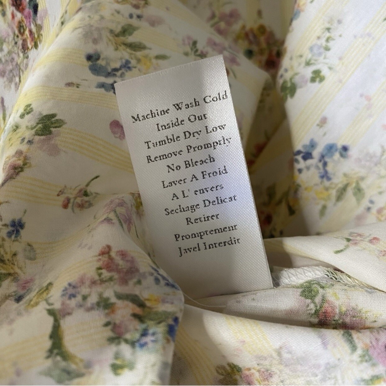 NWT Frank & Eileen Yellow Stripe Floral Button-Up Shirt