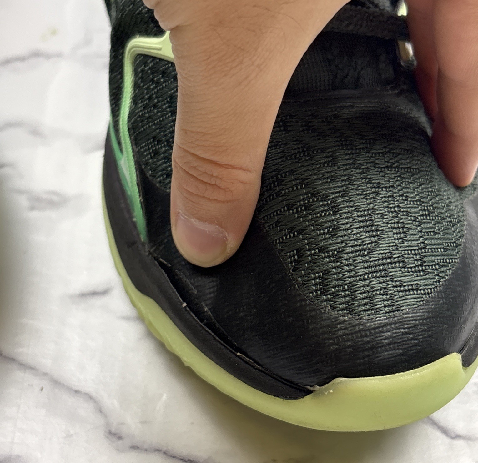 Nike KD 17 Easy Money Sniper Size 12 Green Glow In Dark Bottoms FJ9487-002 READ