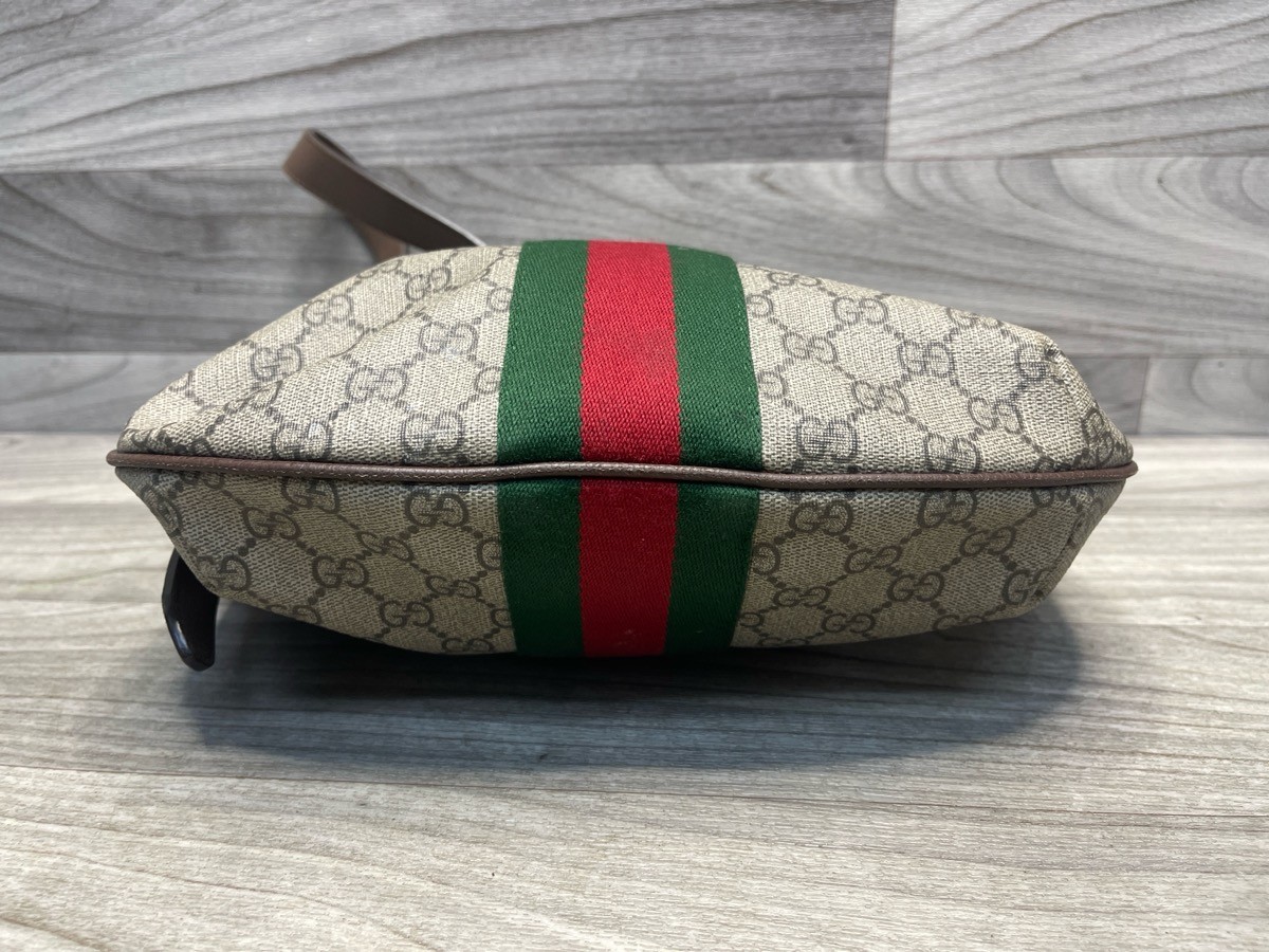 Gucci GG Supreme Monogram Web Small Ophidia Half Moon Hobo Brown Sho (A1D019518)