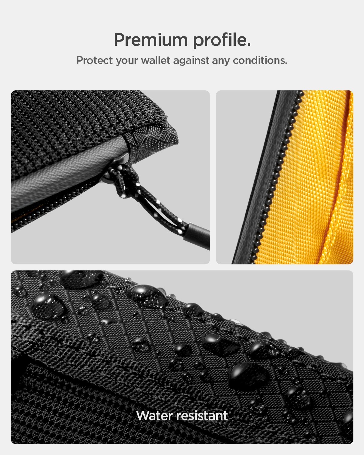 Spigen Life Soft Card Holder RFID Blocking Slim EDC Wallet with Mesh Pocket