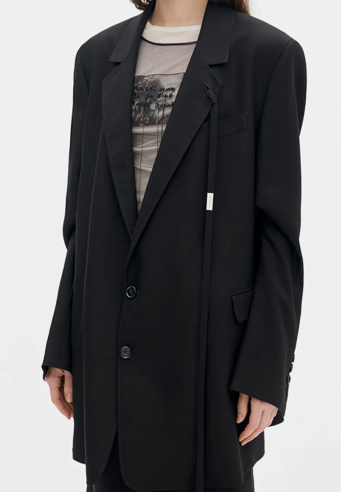 Ann Demeulemeester Agnes Comfort Black Jacket 44 B48″