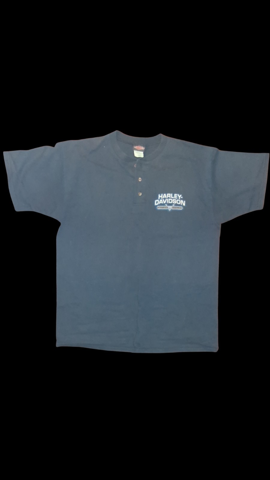 Vintage Harley-Davidson Men’s 3-button Placket Shirt Size L